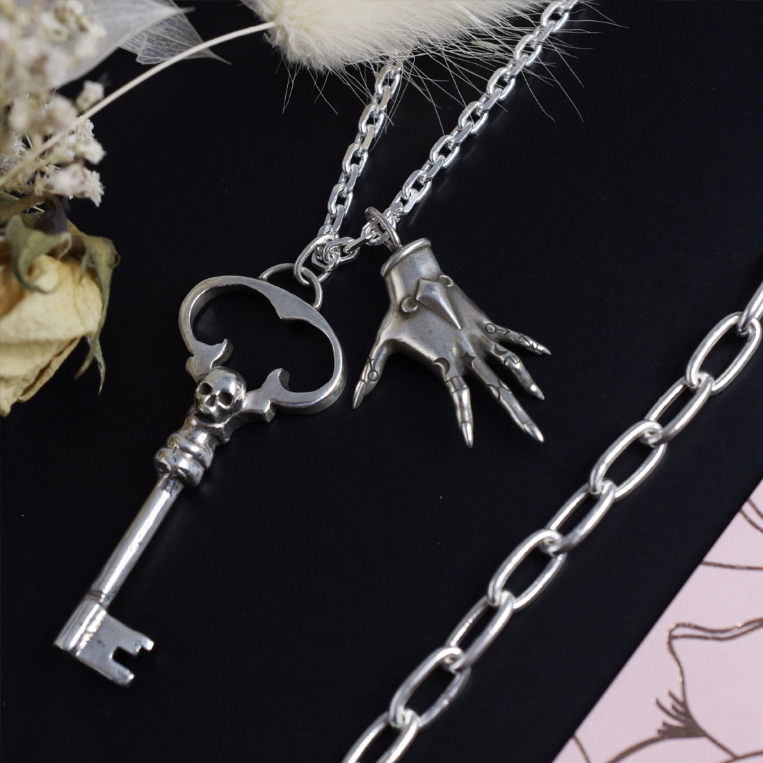 Witchy Palmistry Hand Pendant - Left or Right - Pre Order-Pendant-Inchoo Bijoux-Inchoo Bijoux