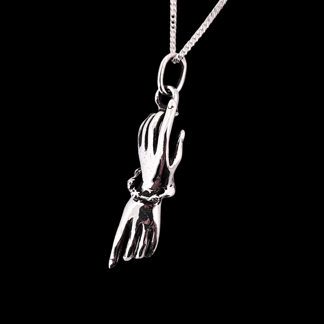 As Above So Below Hand Pendant Sterling Silver