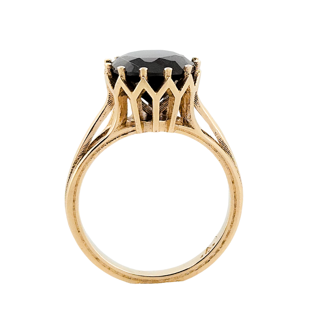 Veneration Ring - Gold and Black Diamond Ring - Inchoo Bijoux