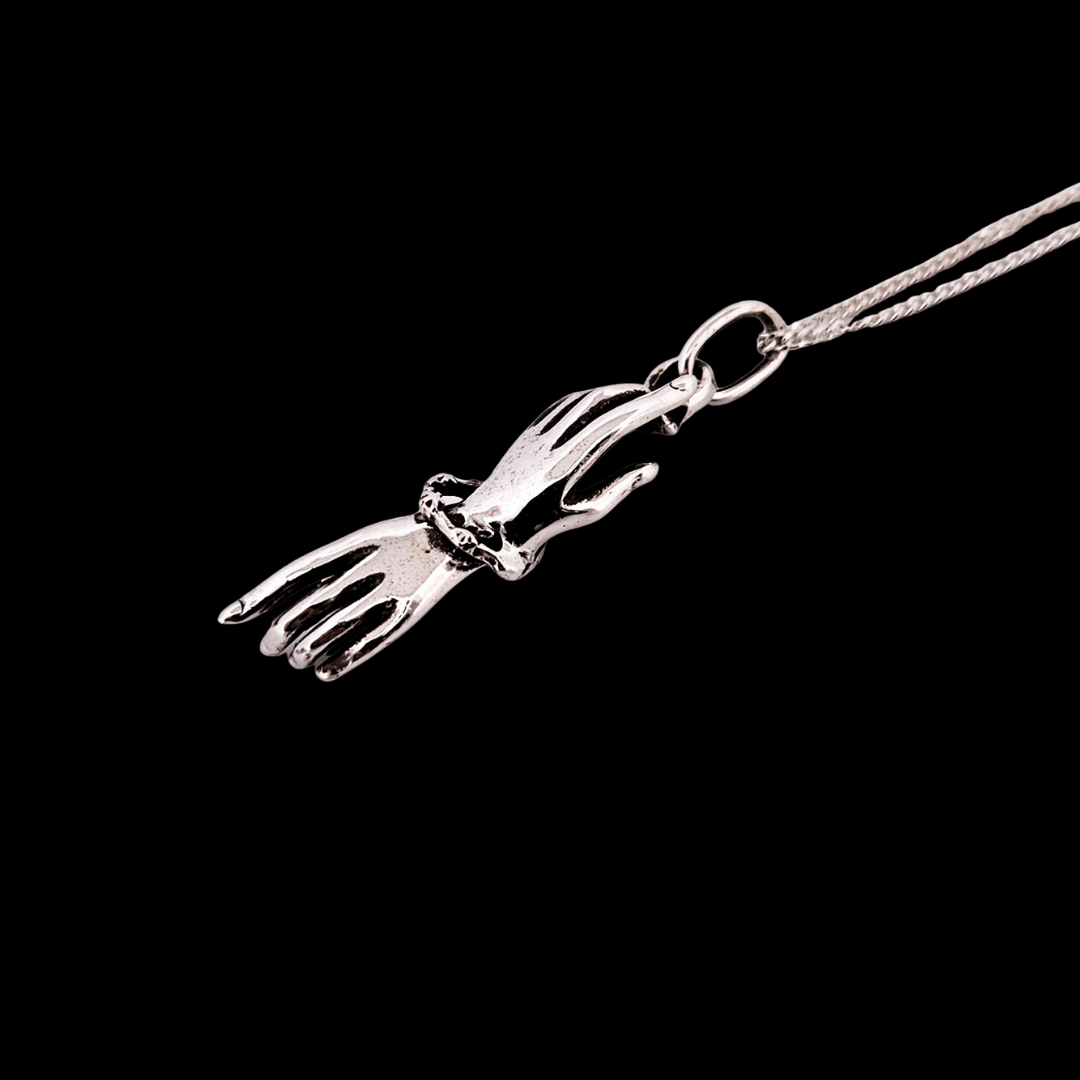 As Above So Below Hand Pendant Sterling Silver