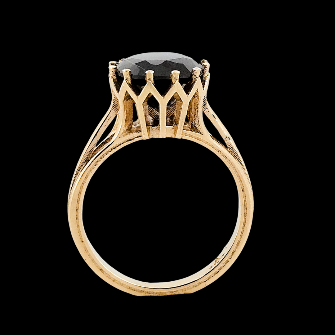 Veneration Ring - Gold and Black Diamond Ring - Inchoo Bijoux