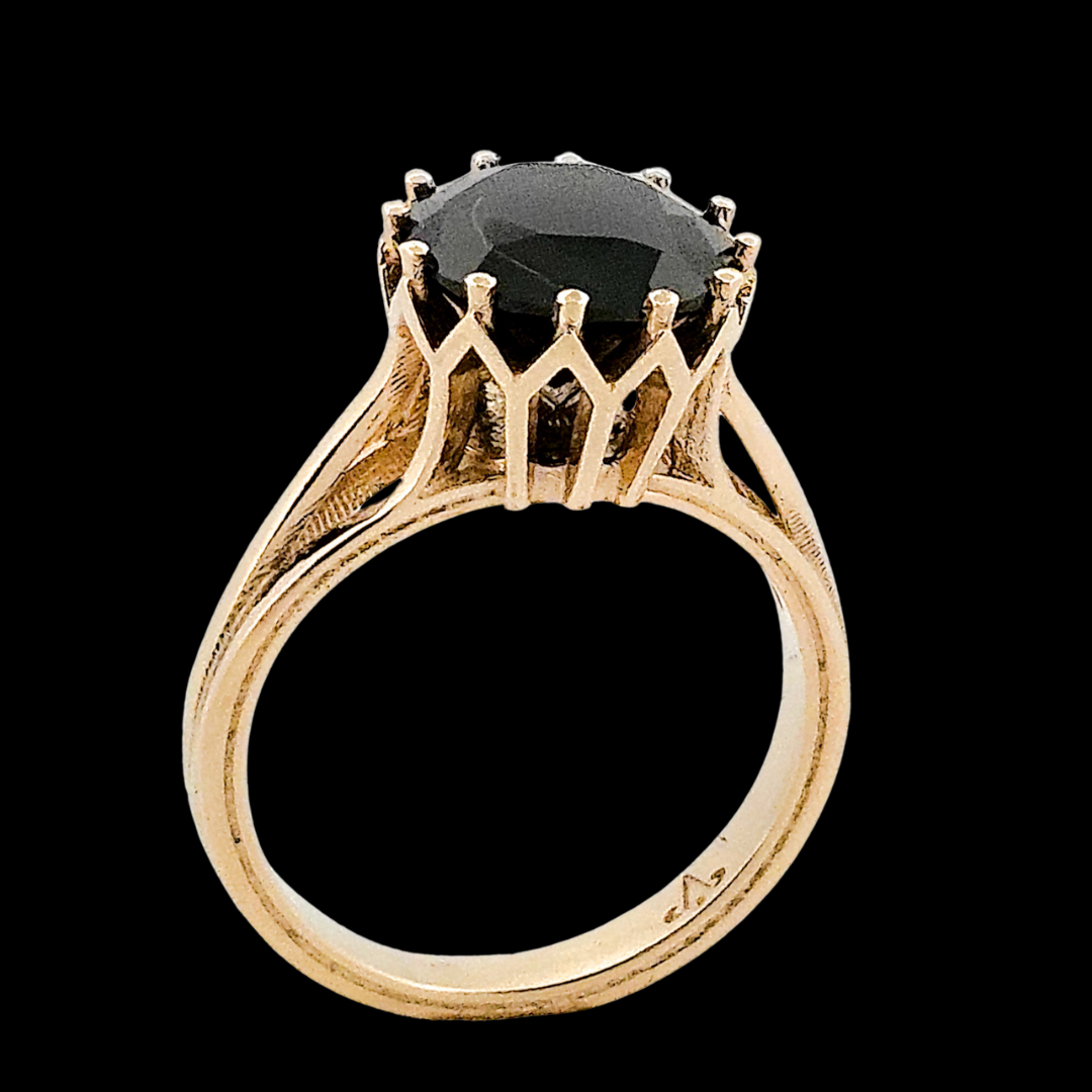 Veneration Ring - Gold and Black Diamond Ring - Inchoo Bijoux