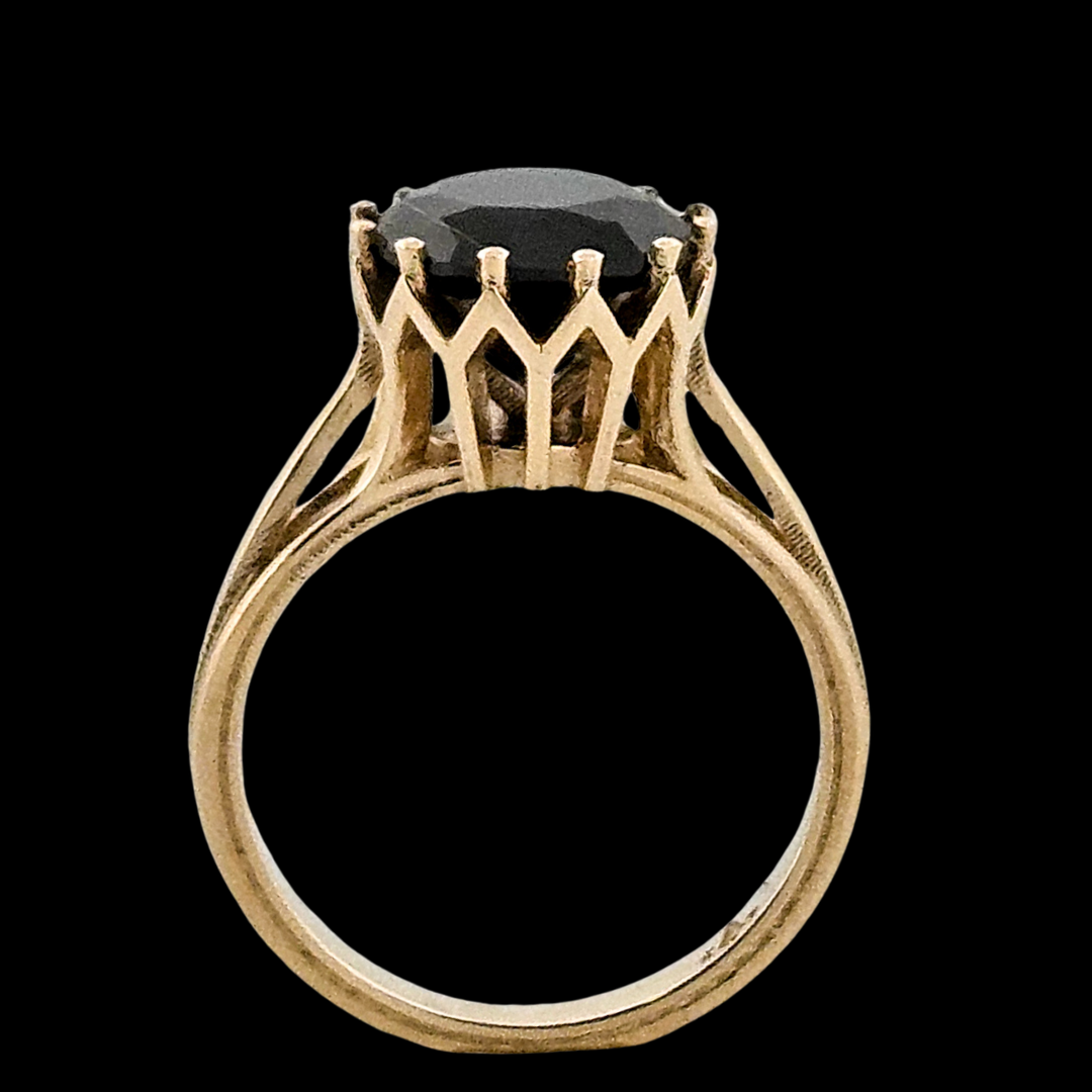 Veneration Ring - Gold and Black Diamond Ring - Inchoo Bijoux