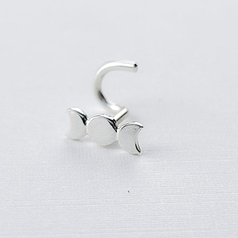 Silver Moon Phase Nose Stud-Nose Stud-Inchoo Bijoux-Inchoo Bijoux