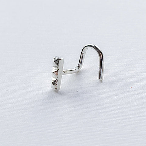 Silver Minimal Studded Bar Nose Stud-Nose Stud-Inchoo Bijoux-Inchoo Bijoux