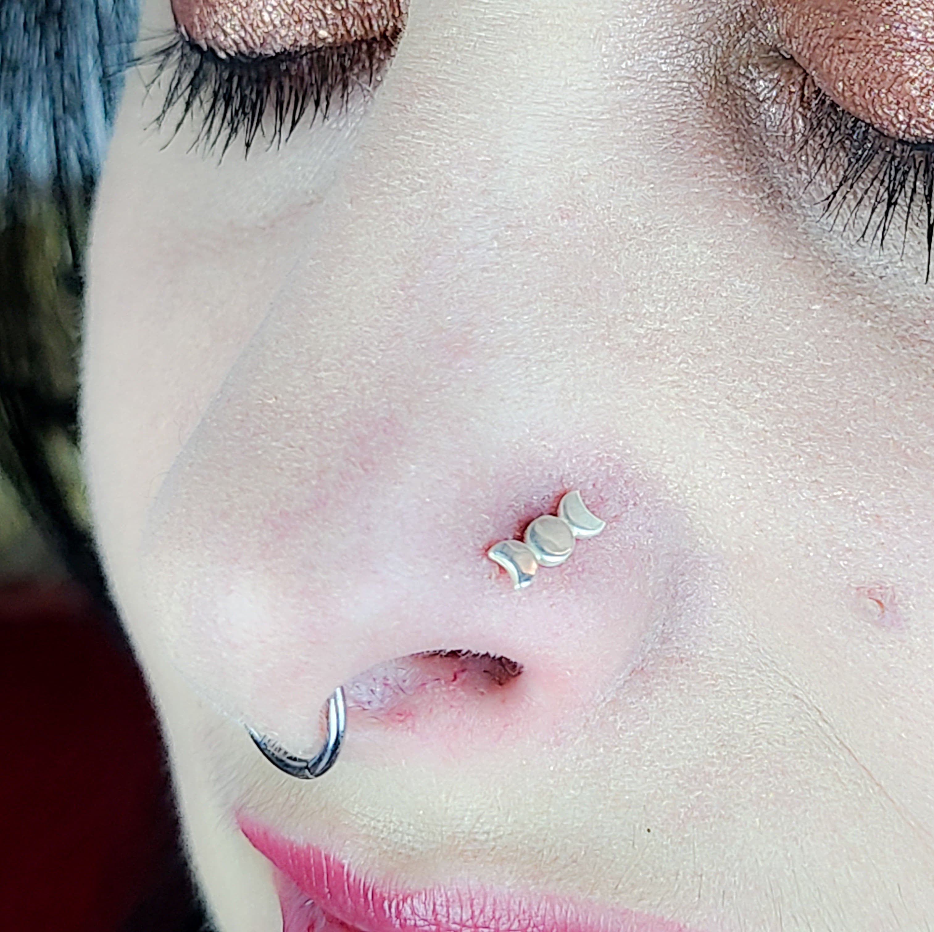 Silver Moon Phase Nose Stud-Nose Stud-Inchoo Bijoux-Inchoo Bijoux