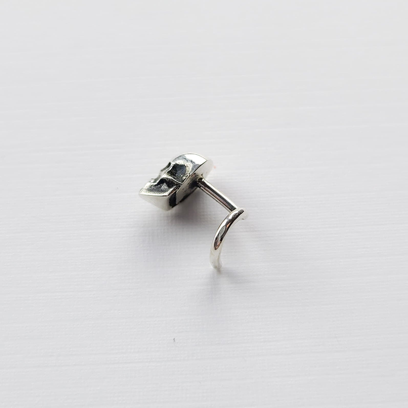 Small Silver Skull Nose Stud-Nose Stud-Inchoo Bijoux-Inchoo Bijoux
