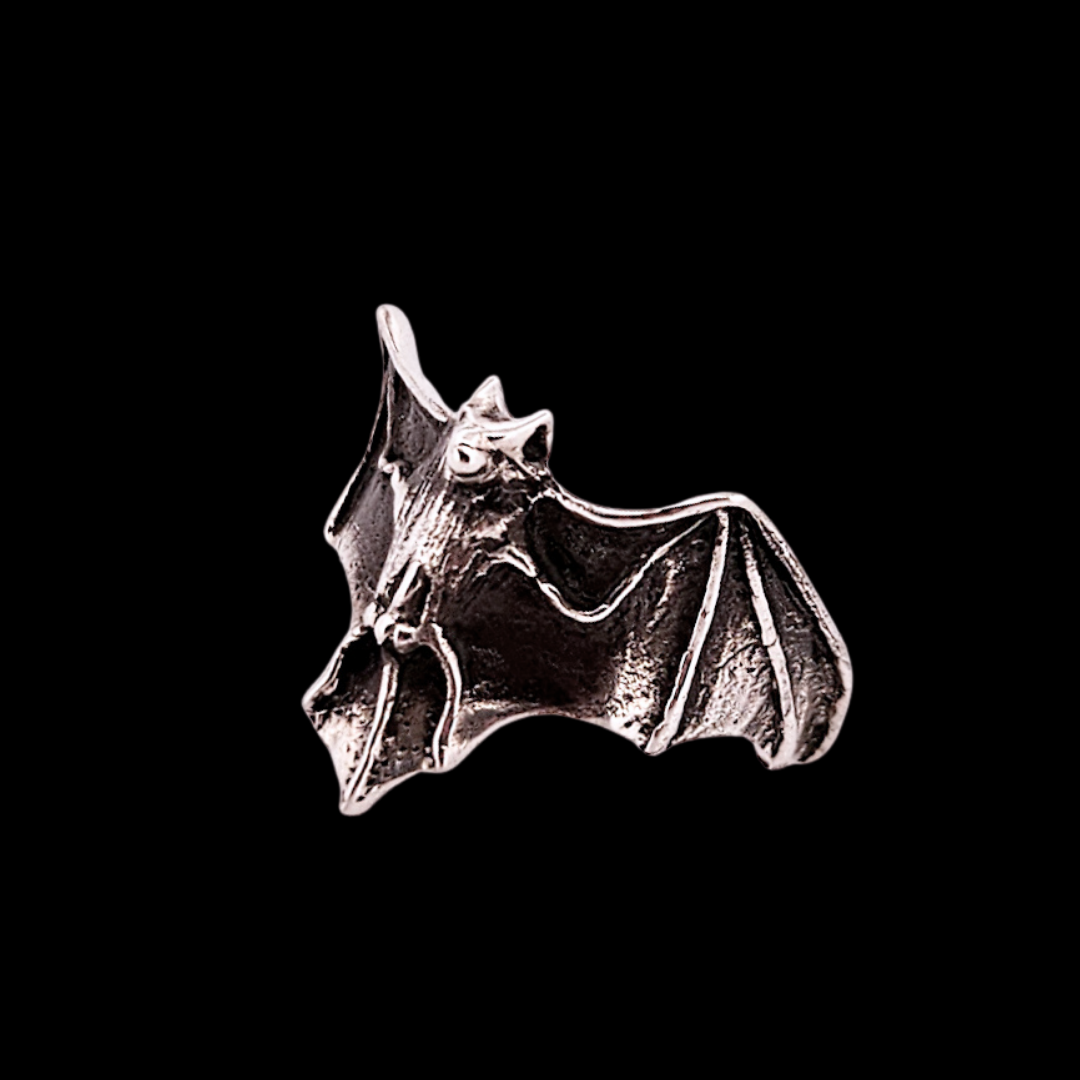 Fortuna Noctis Phallus Bat Ring Sterling Silver