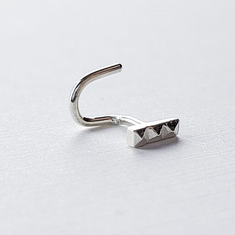 Silver Minimal Studded Bar Nose Stud-Nose Stud-Inchoo Bijoux-Inchoo Bijoux