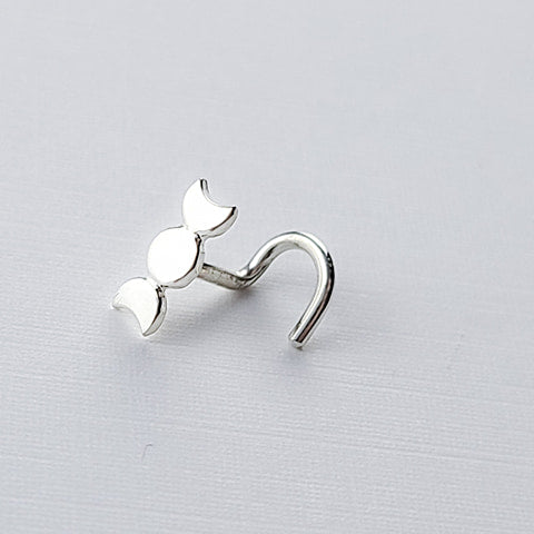 Silver Moon Phase Nose Stud-Nose Stud-Inchoo Bijoux-Inchoo Bijoux