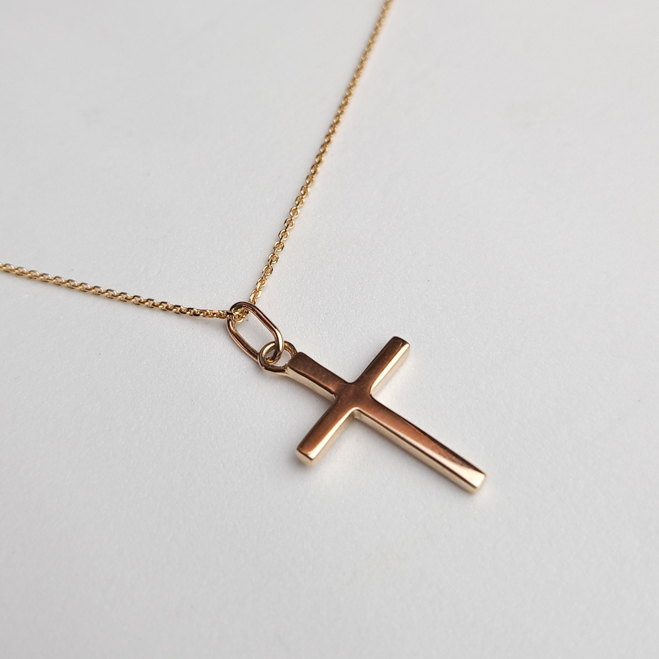 Minimal Cross Pendant - Gold Options