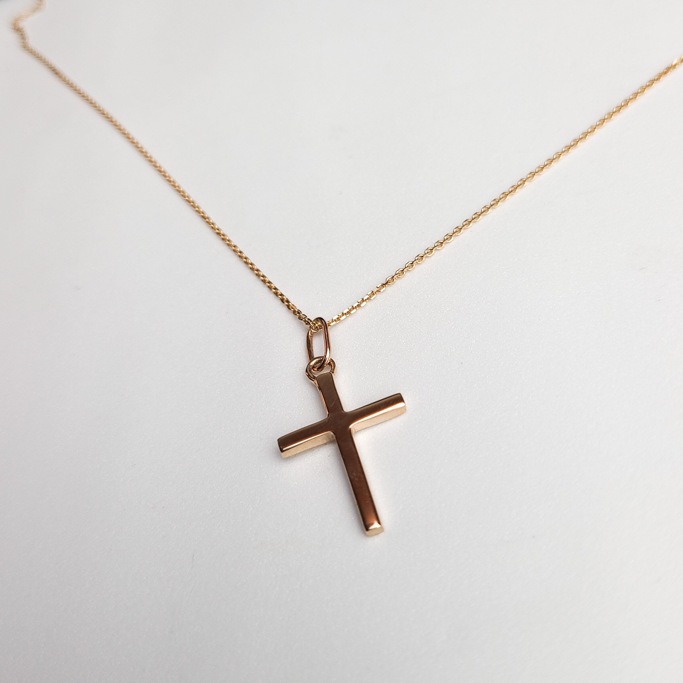 Minimal Cross Pendant - Gold Options