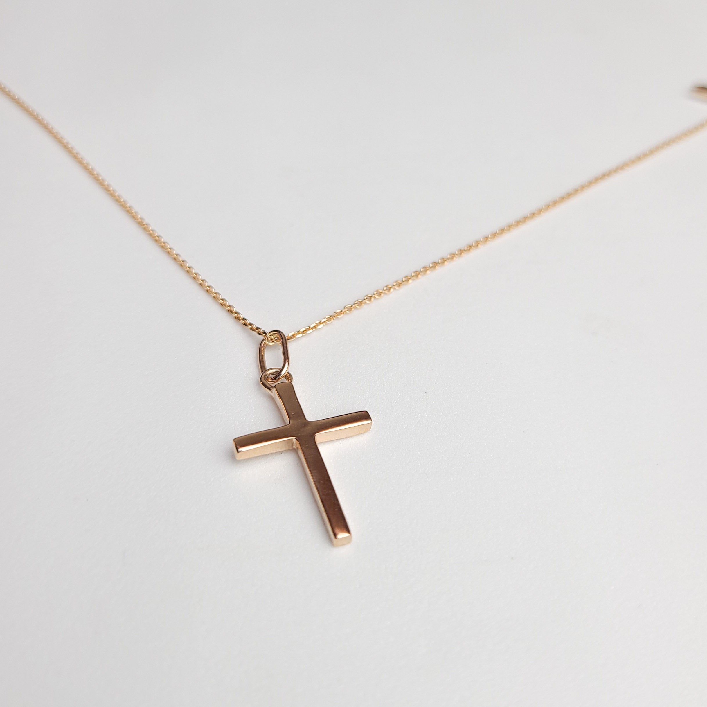Minimal Cross Pendant - Gold Options