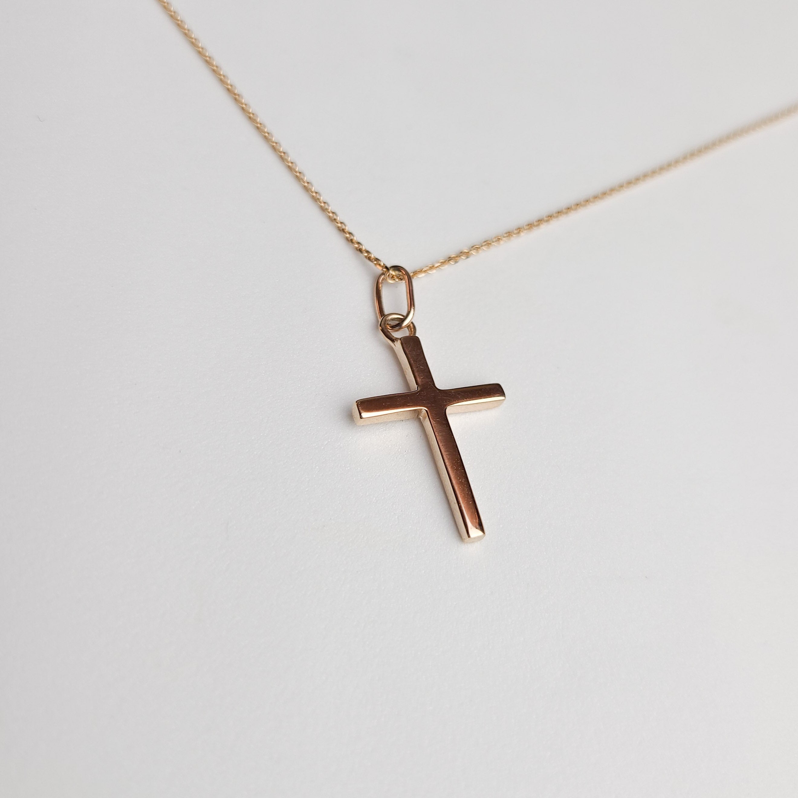 Minimal Cross Pendant - Gold Options