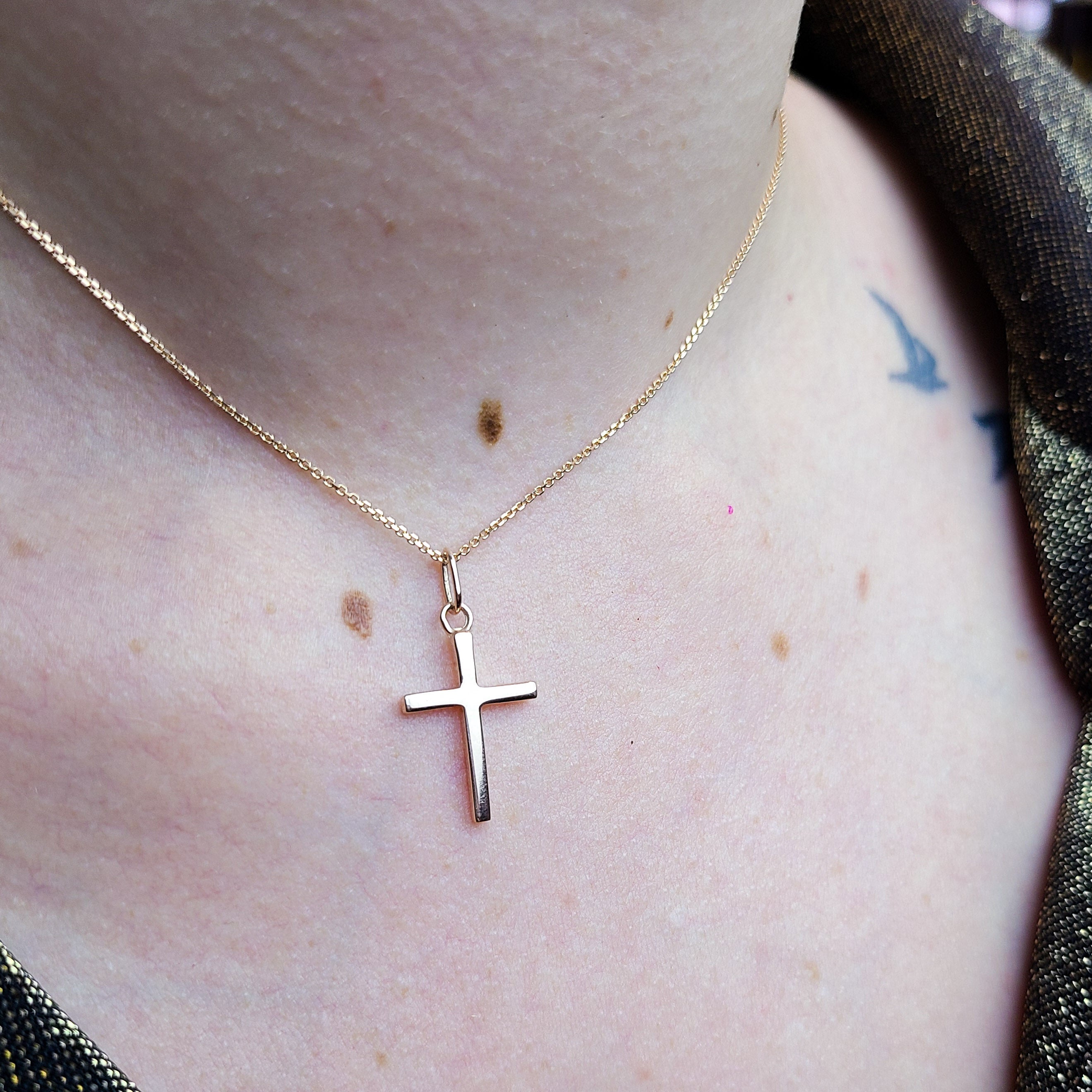 Minimal Cross Pendant - Gold Options