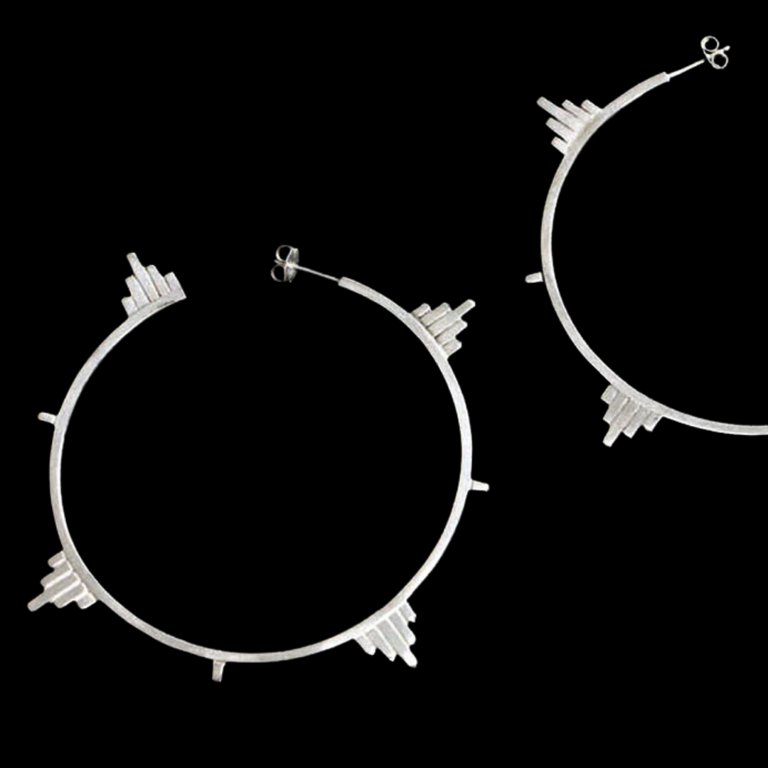Big Celestial Hoop Architectural Earrings - Inchoo Bijoux