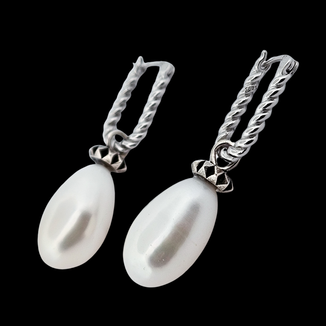 Fresh Water Pearl Studded Dangle Earrings