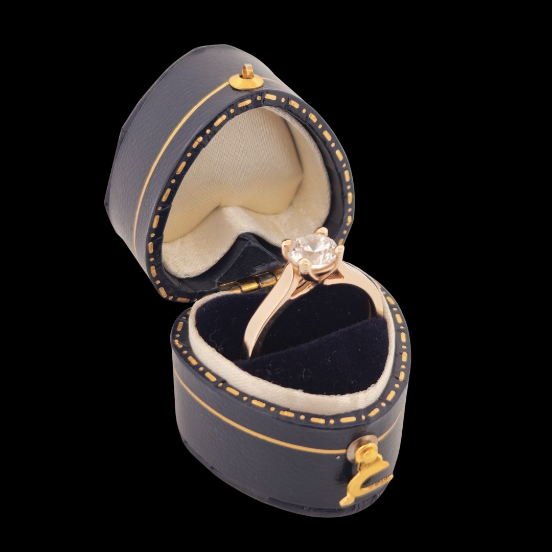 Vintage Style Engagement Ring Heart Box - Red or Blue - Inchoo Bijoux