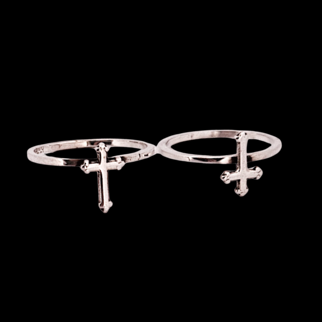Tiny Trefoil Cross Ring Sterling Silver - Inchoo Bijoux