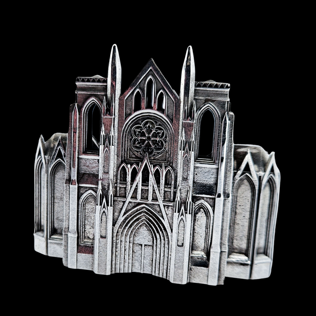 Sterling Silver Statement Cathedral Belt Buckle