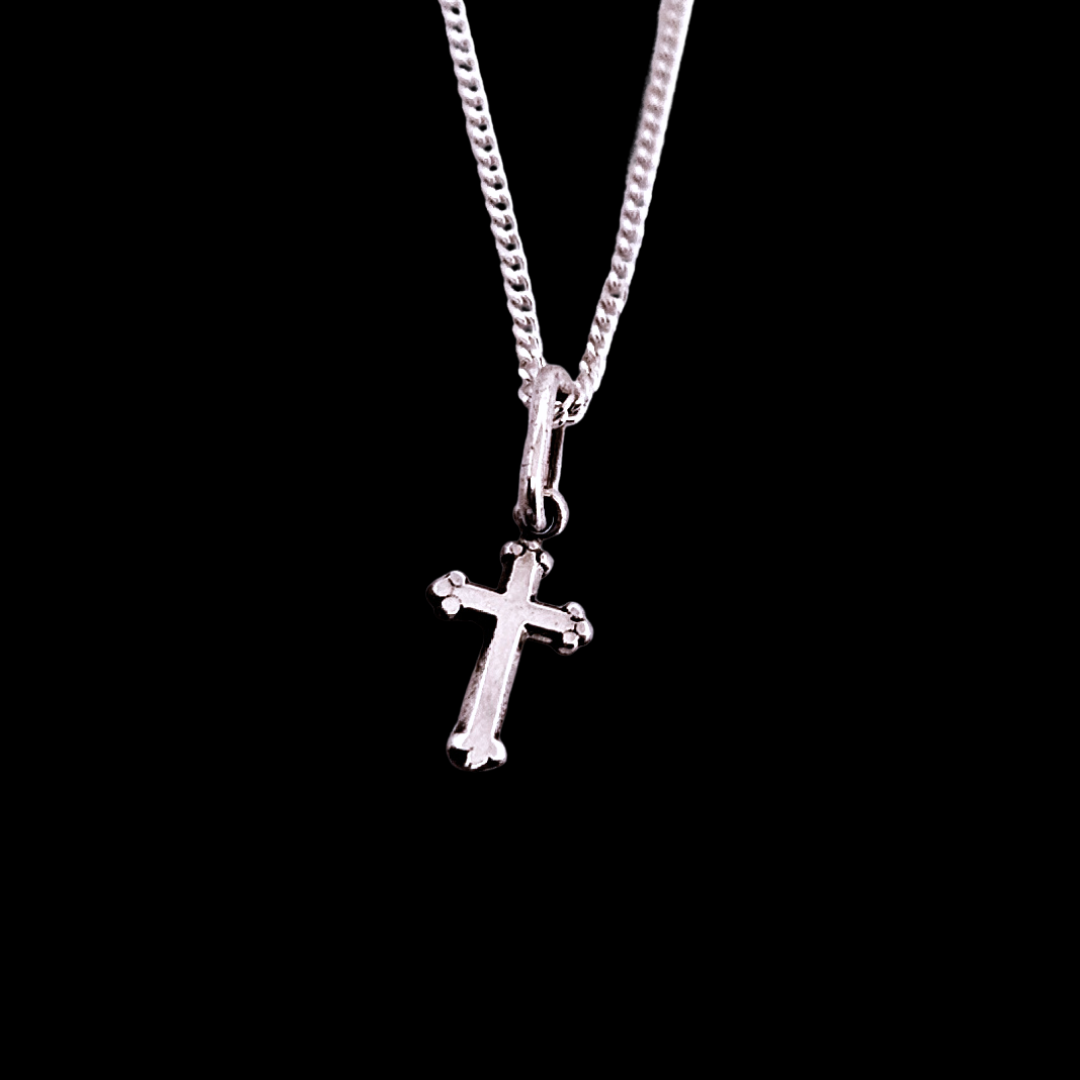 Tiny Trefoil Cross Pendant Sterling Silver - Inchoo Bijoux