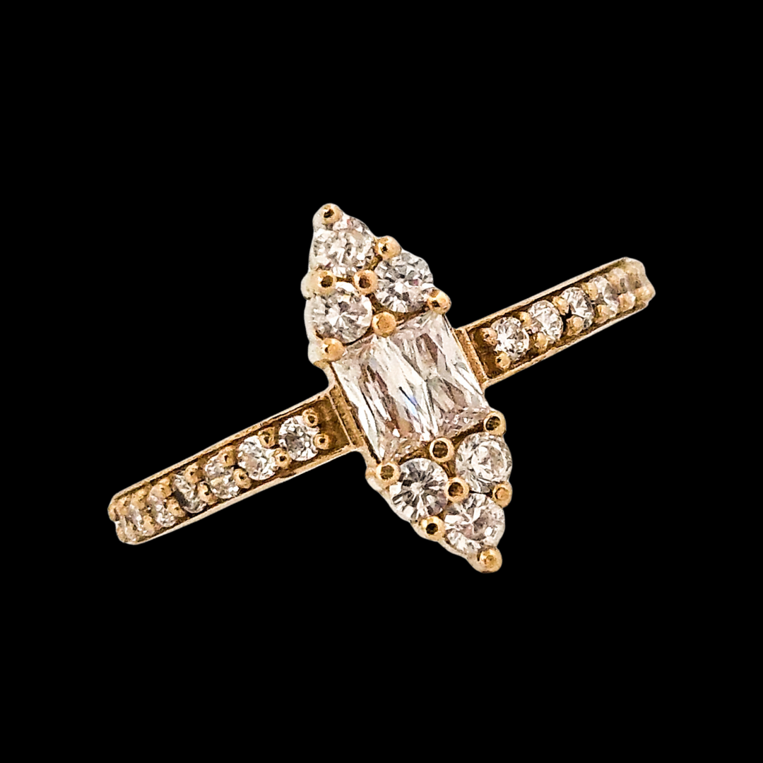 Twin Souls Ring - Gold and Diamonds - Inchoo Bijoux