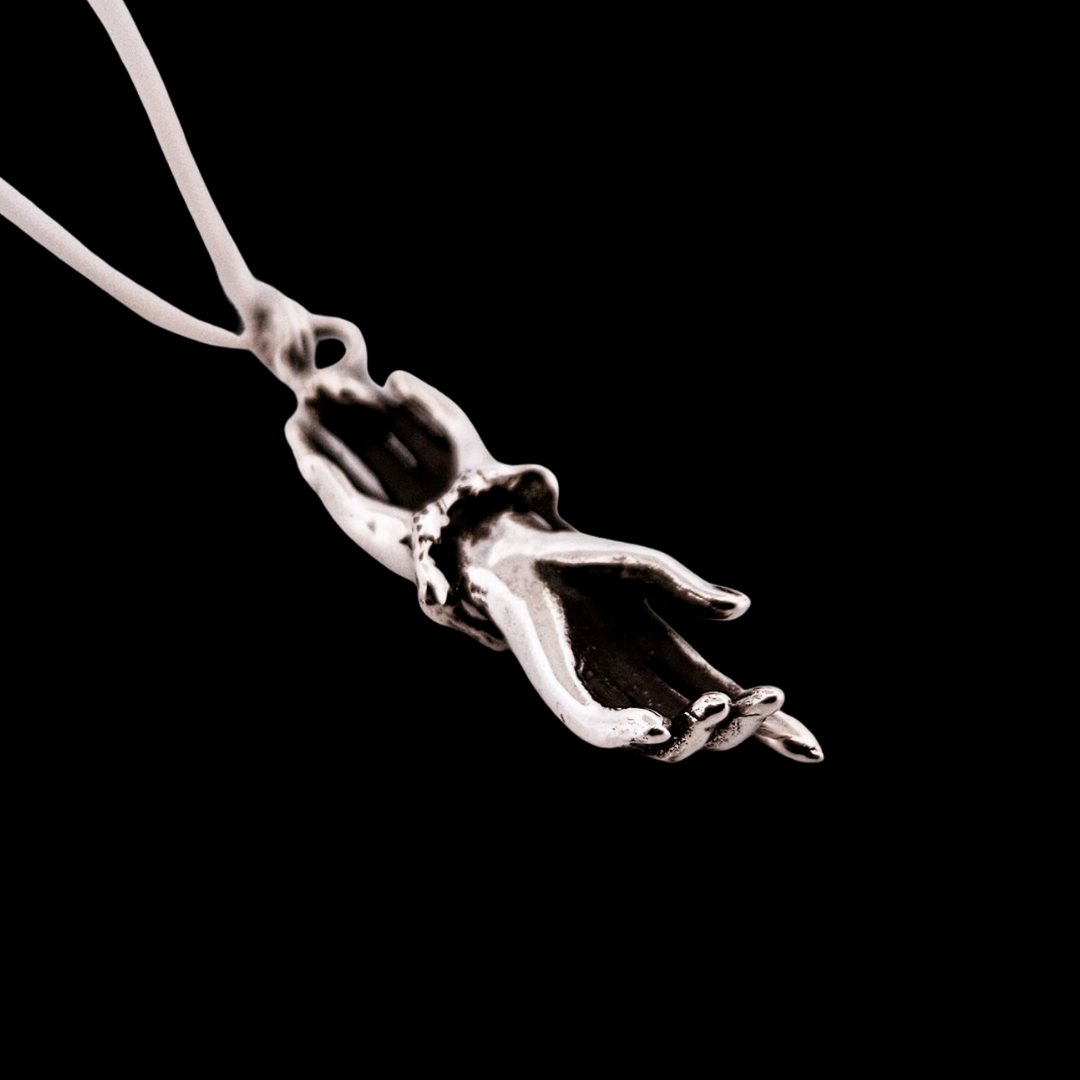 As Above So Below Hand Pendant Sterling Silver