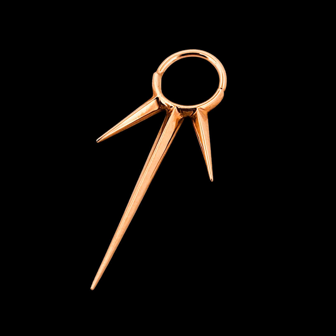 Long Spike Septum Piercing - Gold Options