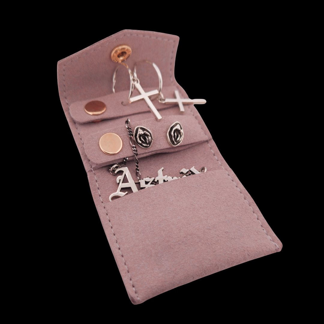 Small Micro Fiber Soft Jewelry Travel Case - Inchoo Bijoux