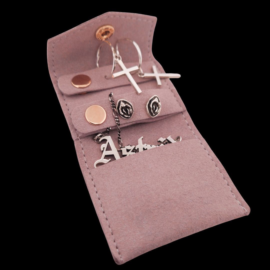 Small Micro Fiber Soft Jewelry Travel Case - Inchoo Bijoux
