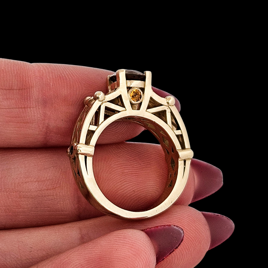 Victoria - Gold and Citrine Ring - Inchoo Bijoux