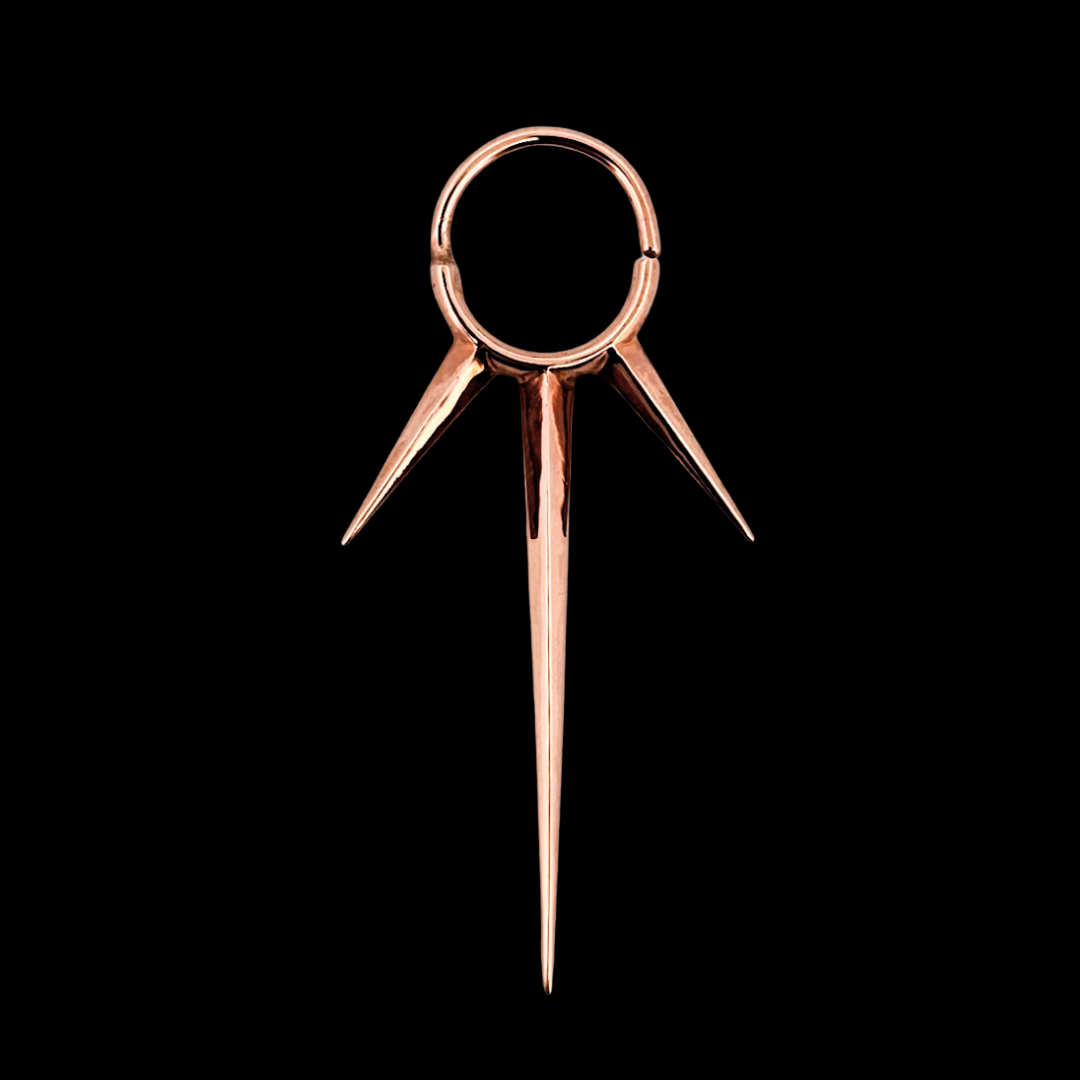 Long Spike Septum Piercing - Gold Options
