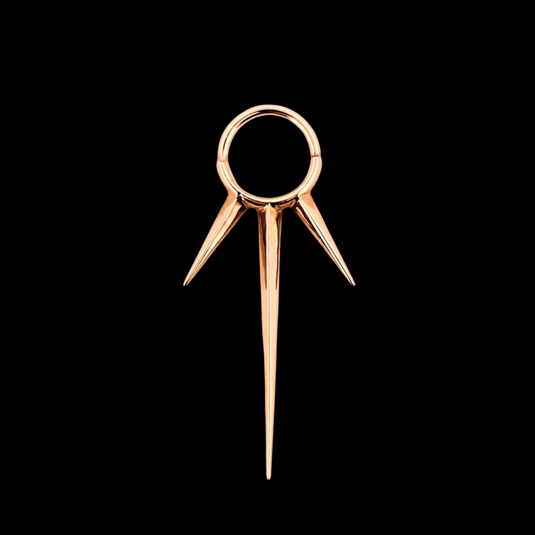 Long Spike Septum Piercing - Gold Options