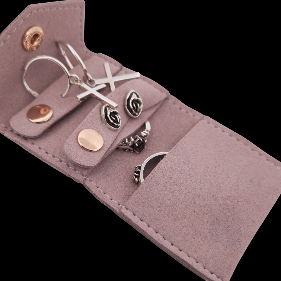 Small Micro Fiber Soft Jewelry Travel Case - Inchoo Bijoux