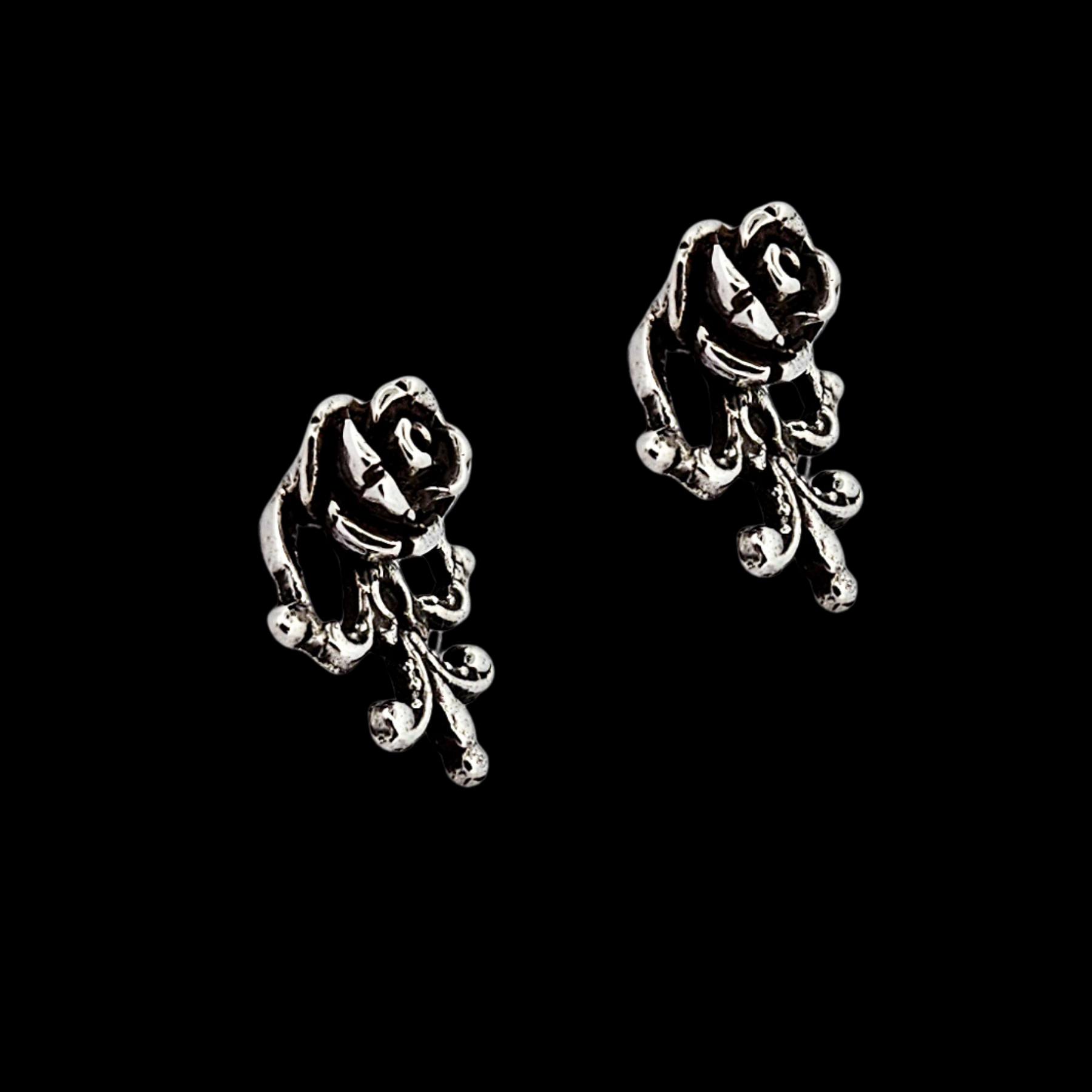 Victorian Rose and Lace Earrings Flower - Inchoo Bijoux