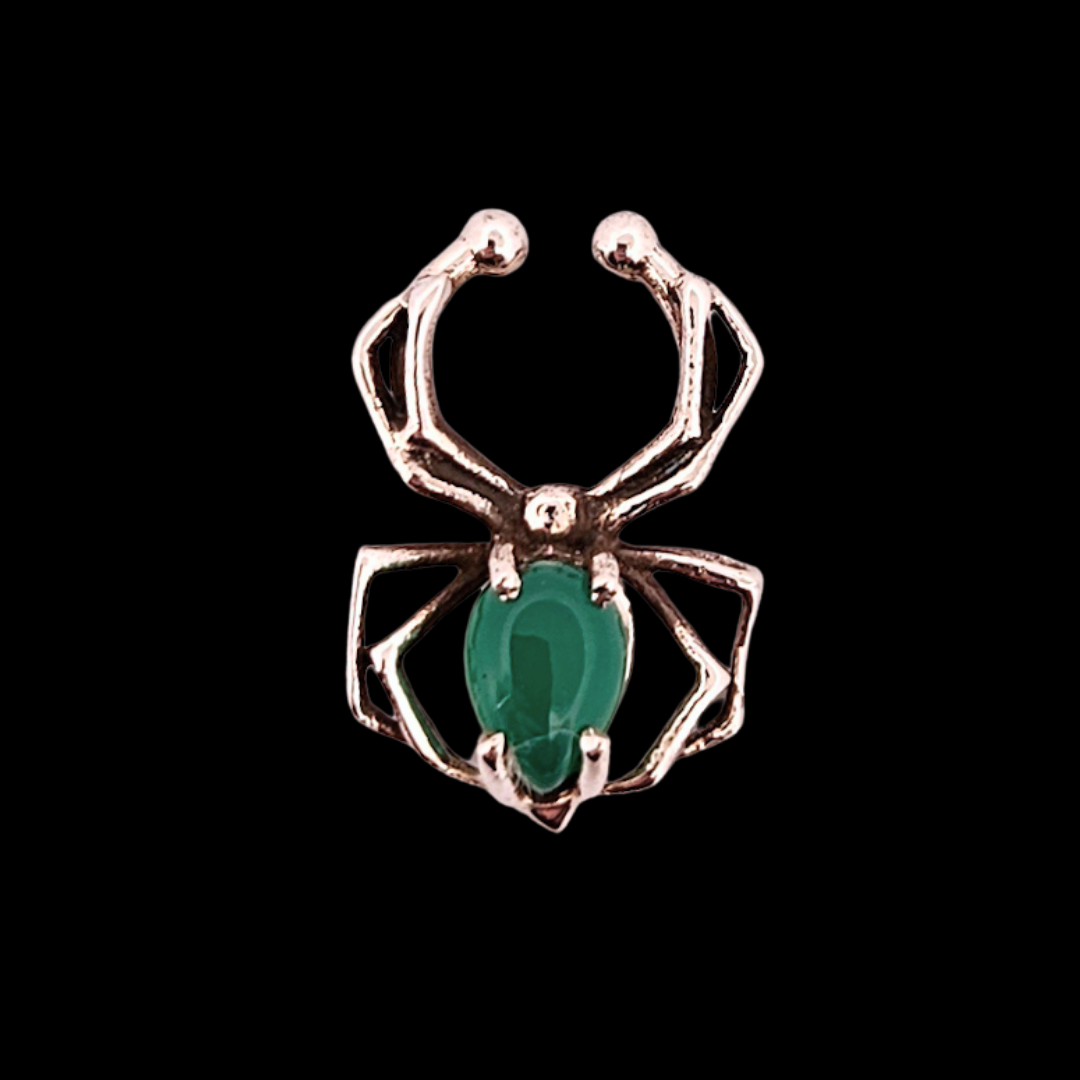 Green Onyx Spider Septum Piercing