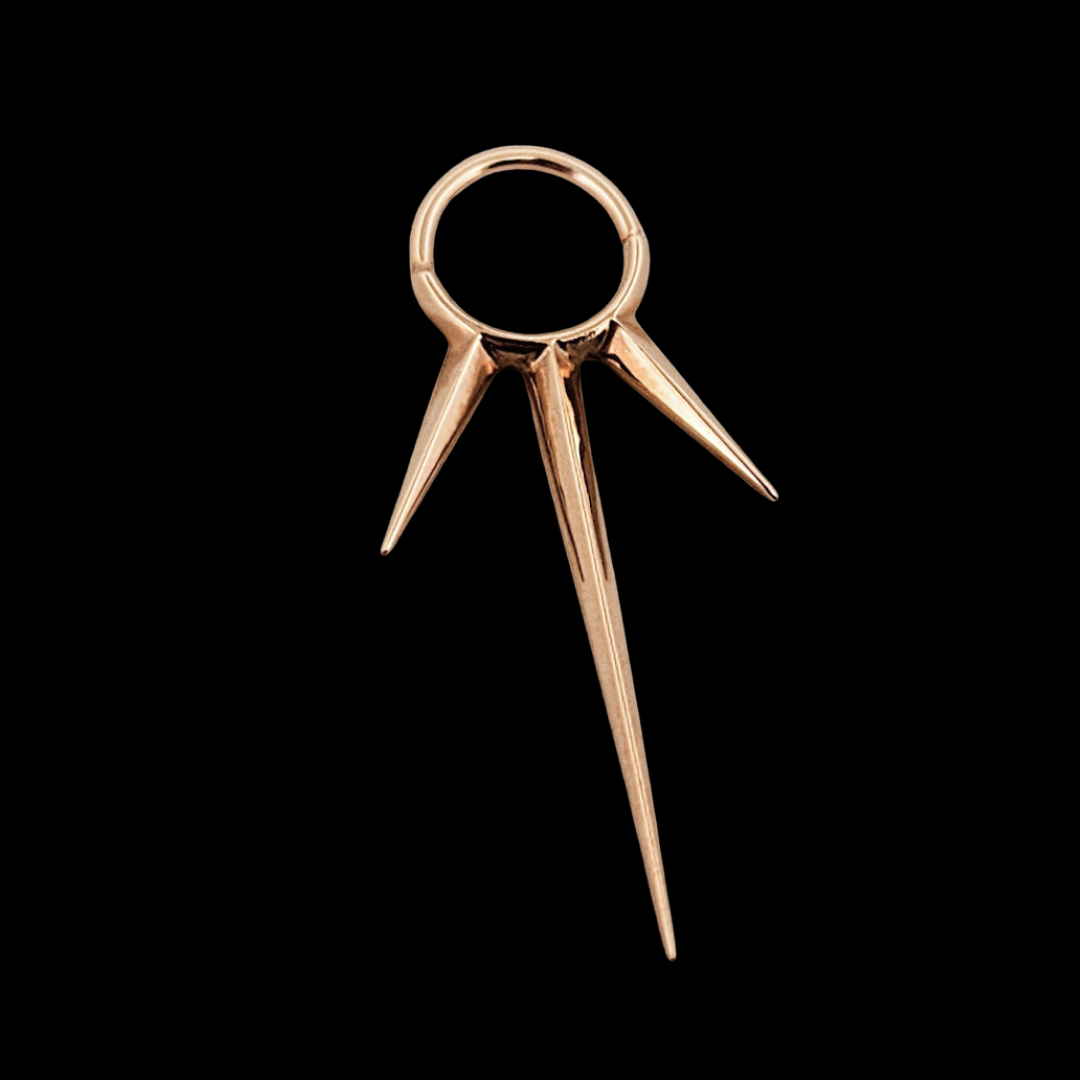 Long Spike Septum Piercing - Gold Options