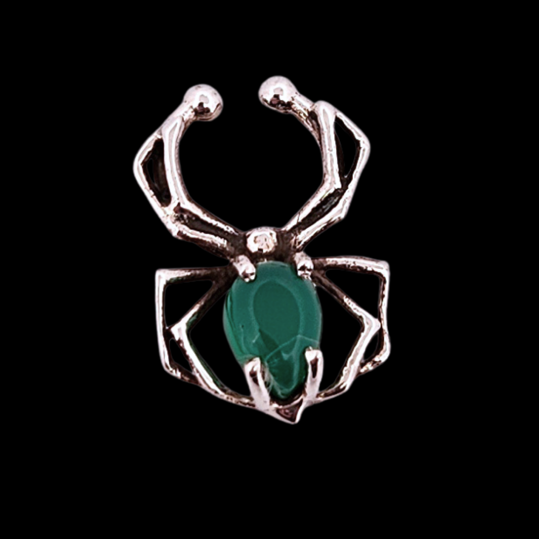 Green Onyx Spider Septum Piercing