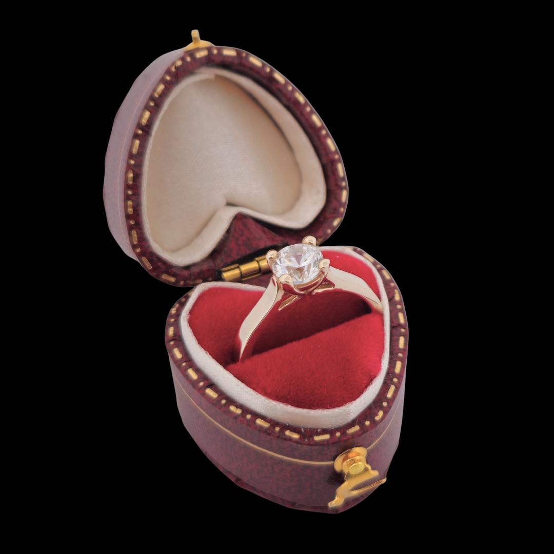 Vintage Style Engagement Ring Heart Box - Red or Blue - Inchoo Bijoux