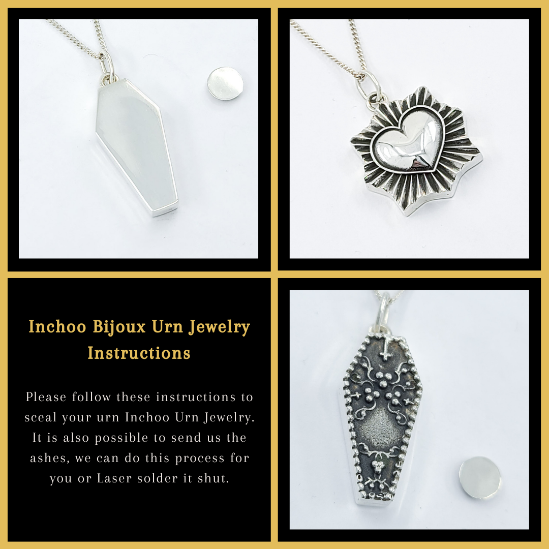Gothic Coffin Urn Pendant Necklace