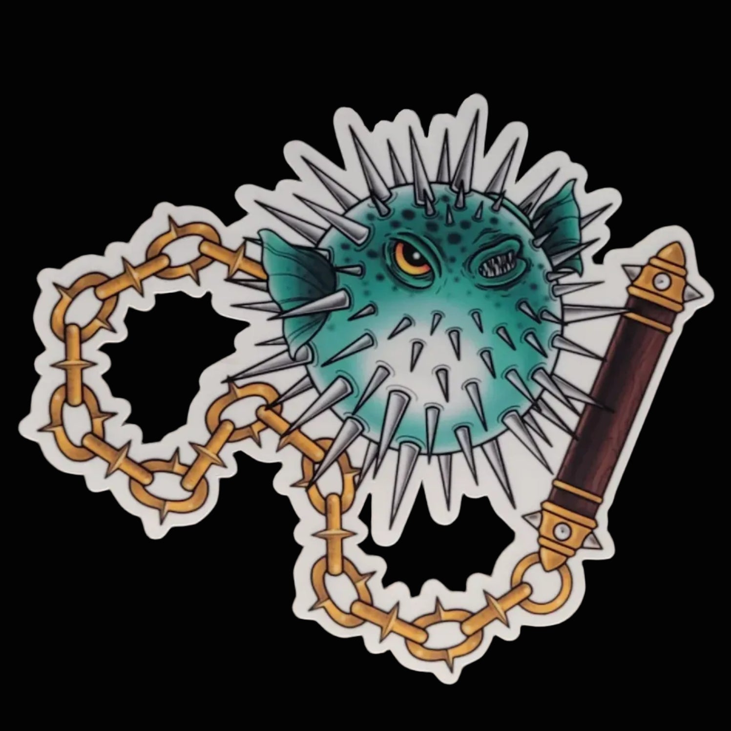 Sticker - Pufferfish Flail