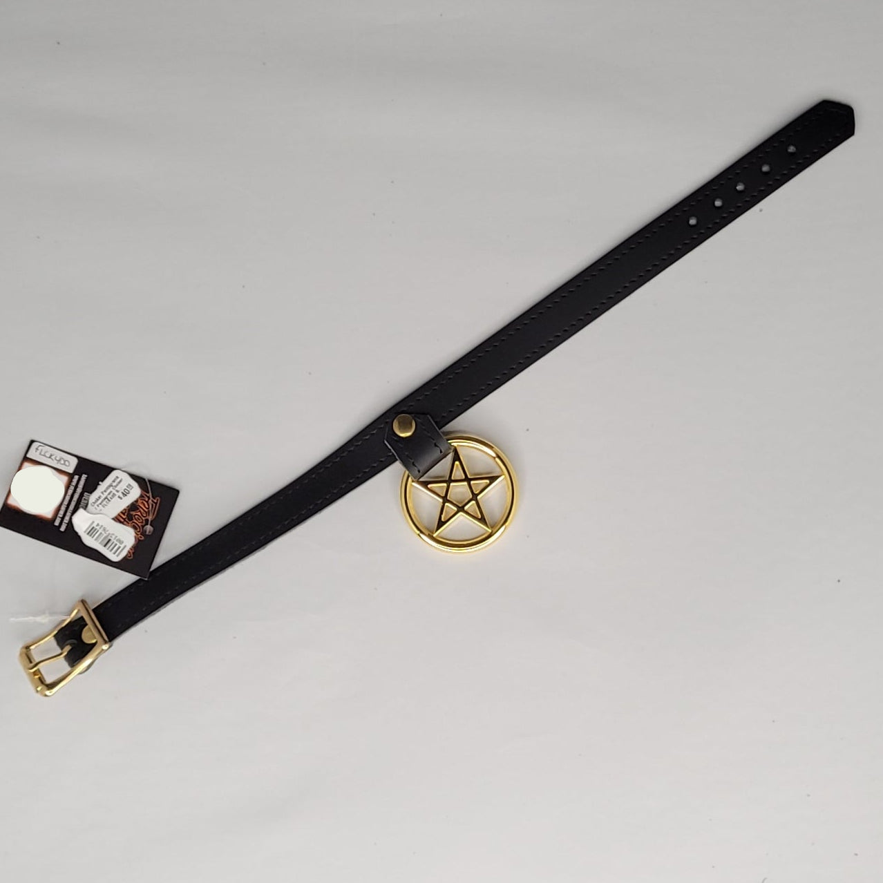 Choker Pentagrame / Pentagram Choker - FLCK400 Gold Large- Thick Gold Pentagram LARGE