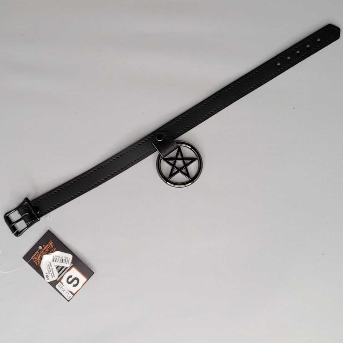 Choker Pentagrame / Pentagram Choker - FLCK400 Black Small- Thick Black Pentagram SMALL