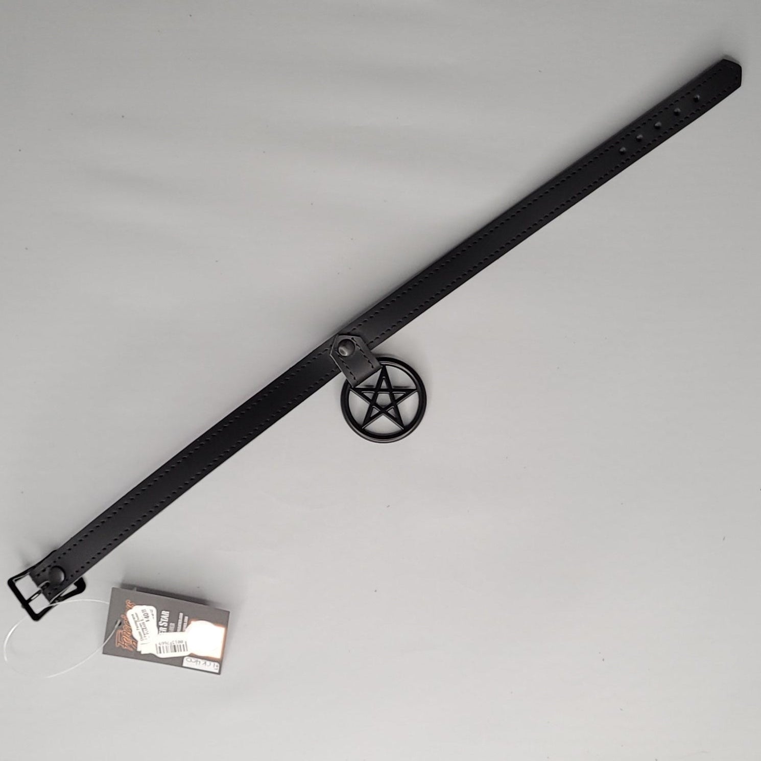 Choker Pentagrame / Pentagram Choker - FLCK400 Black Large- Thick Black Pentagram LARGE