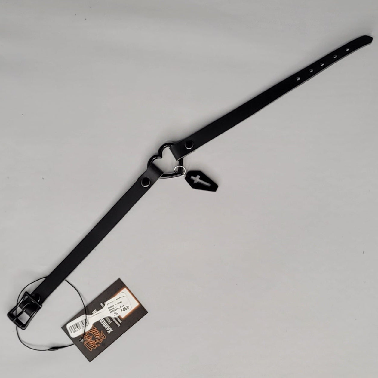 Choker - heart charm - XPCK001-C-S Small- Thin Band+ Charms VARIÉS SMALL