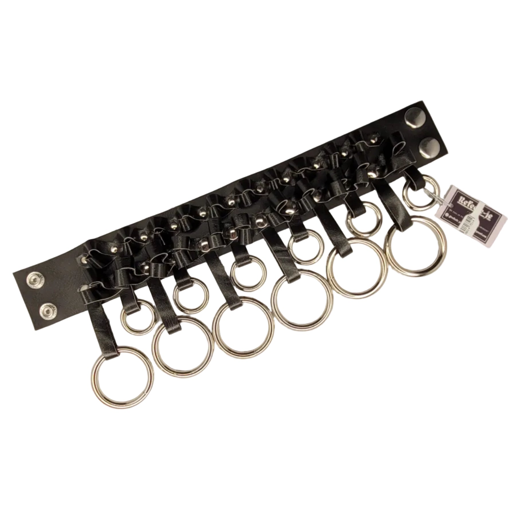 Choker Noir Fleur Anneaux