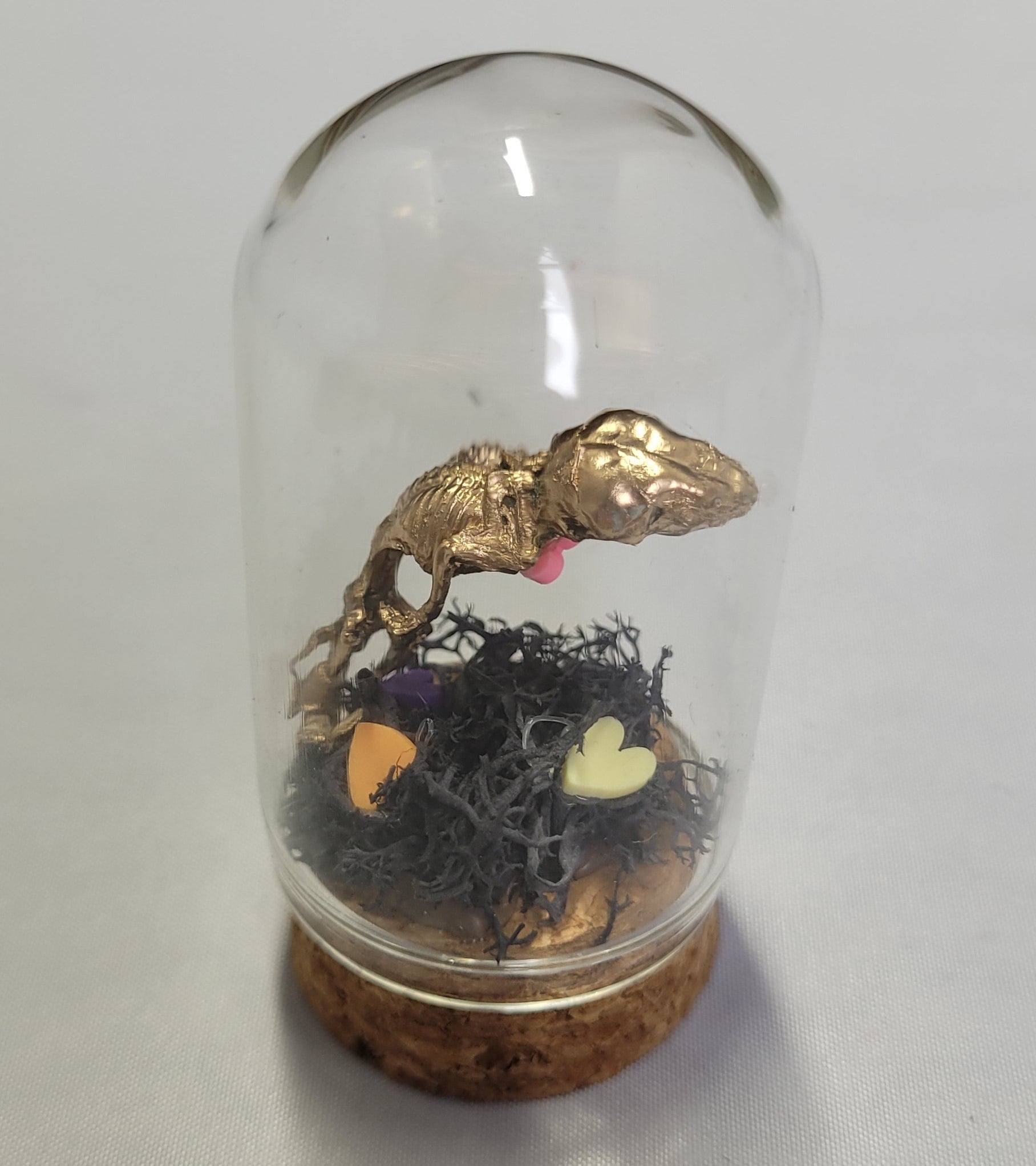 Squelette Souris avec Coeurs Variés Dome Cloche Verre - Various Mice Skeleton with Hearts