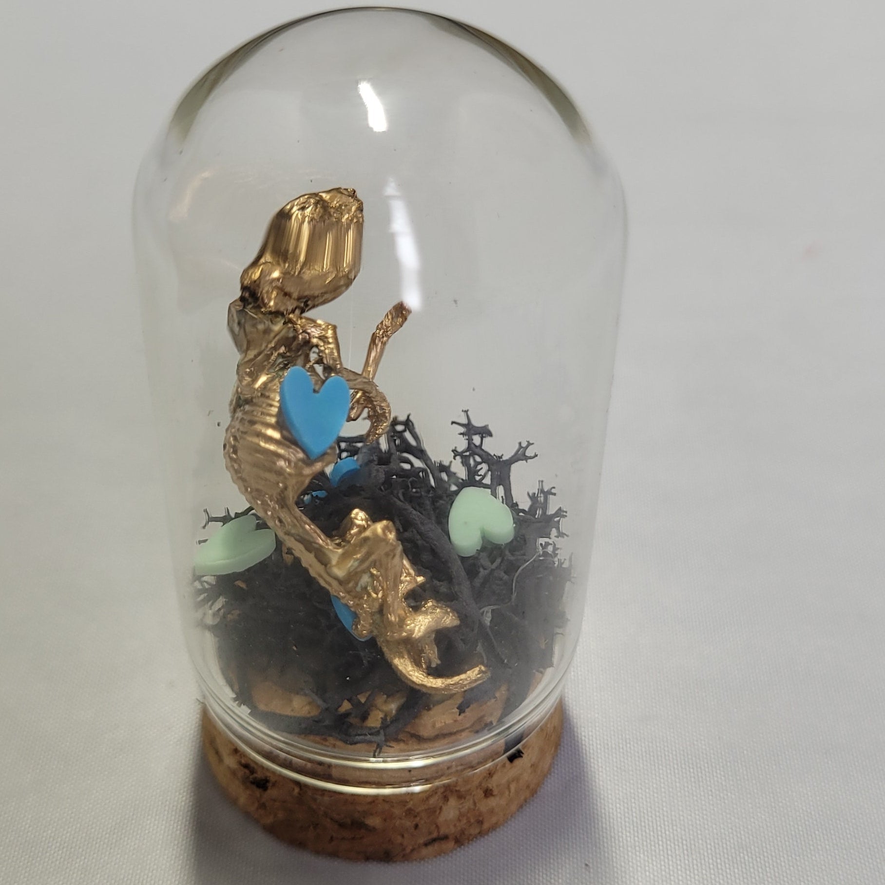 Squelette Souris avec Coeurs Variés Dome Cloche Verre - Various Mice Skeleton with Hearts