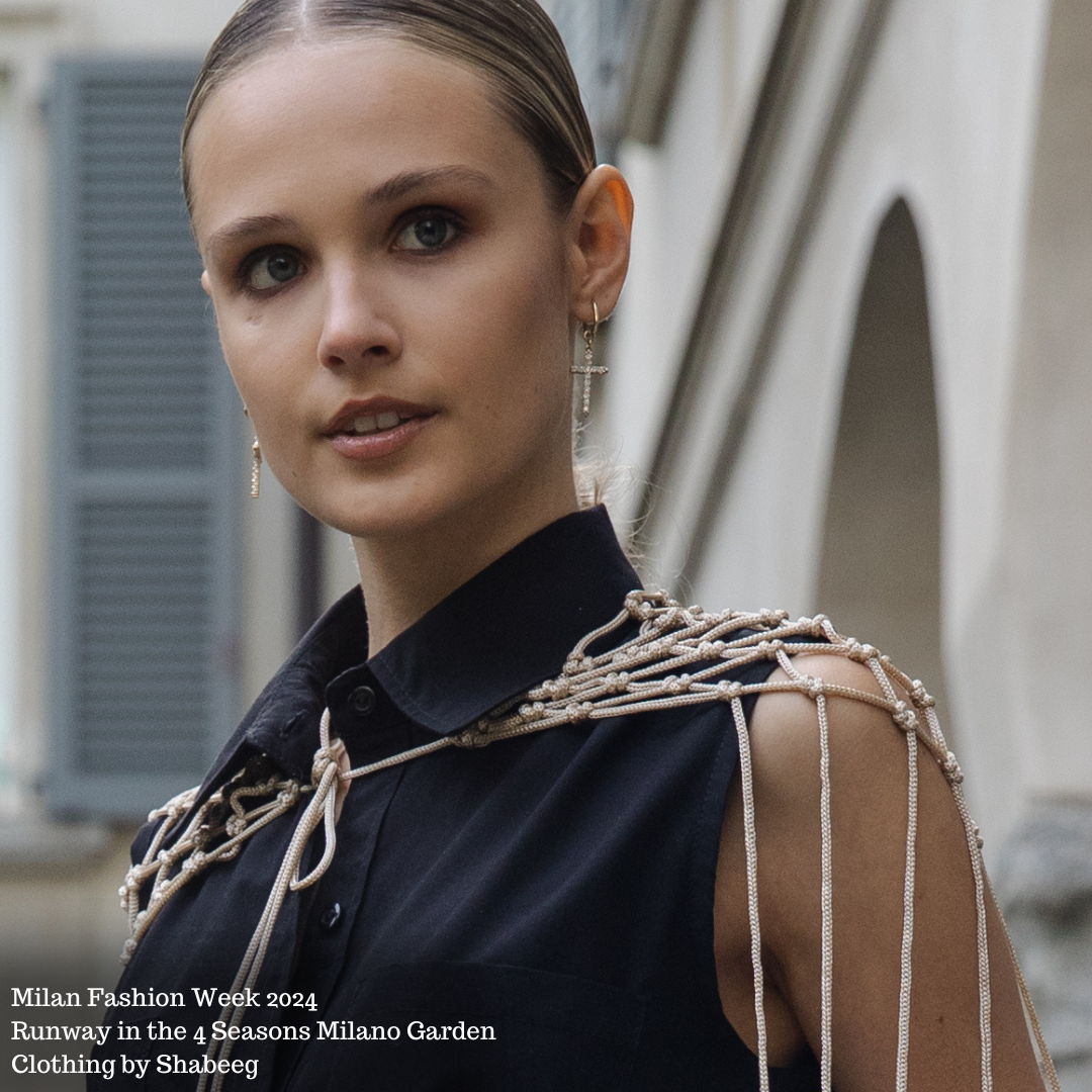 Mont Royal Dangle Cross Earrings - Gold and Diamond - Inchoo Bijoux