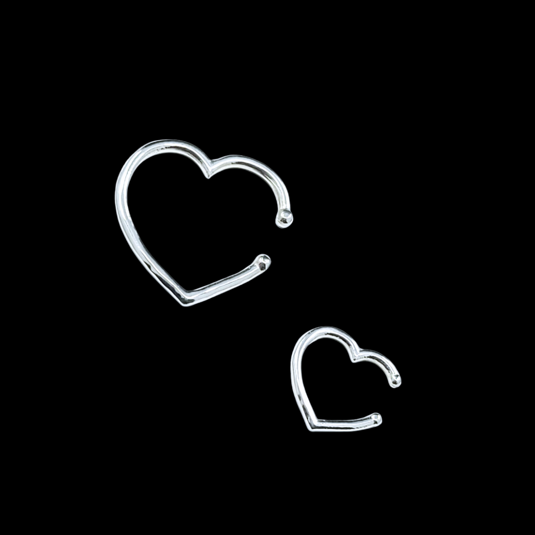 Small Heart Fake Nose Piercing - Inchoo Bijoux